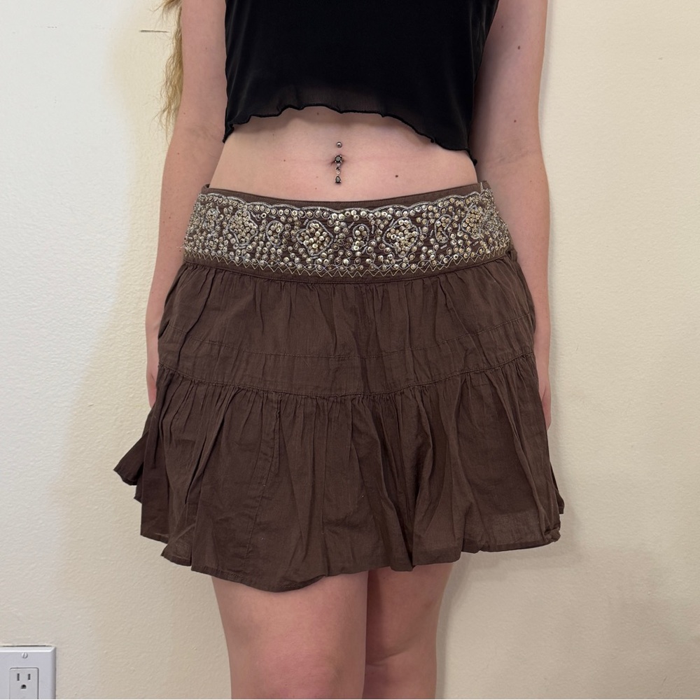 BCBGMaxAzria Brown Skirt